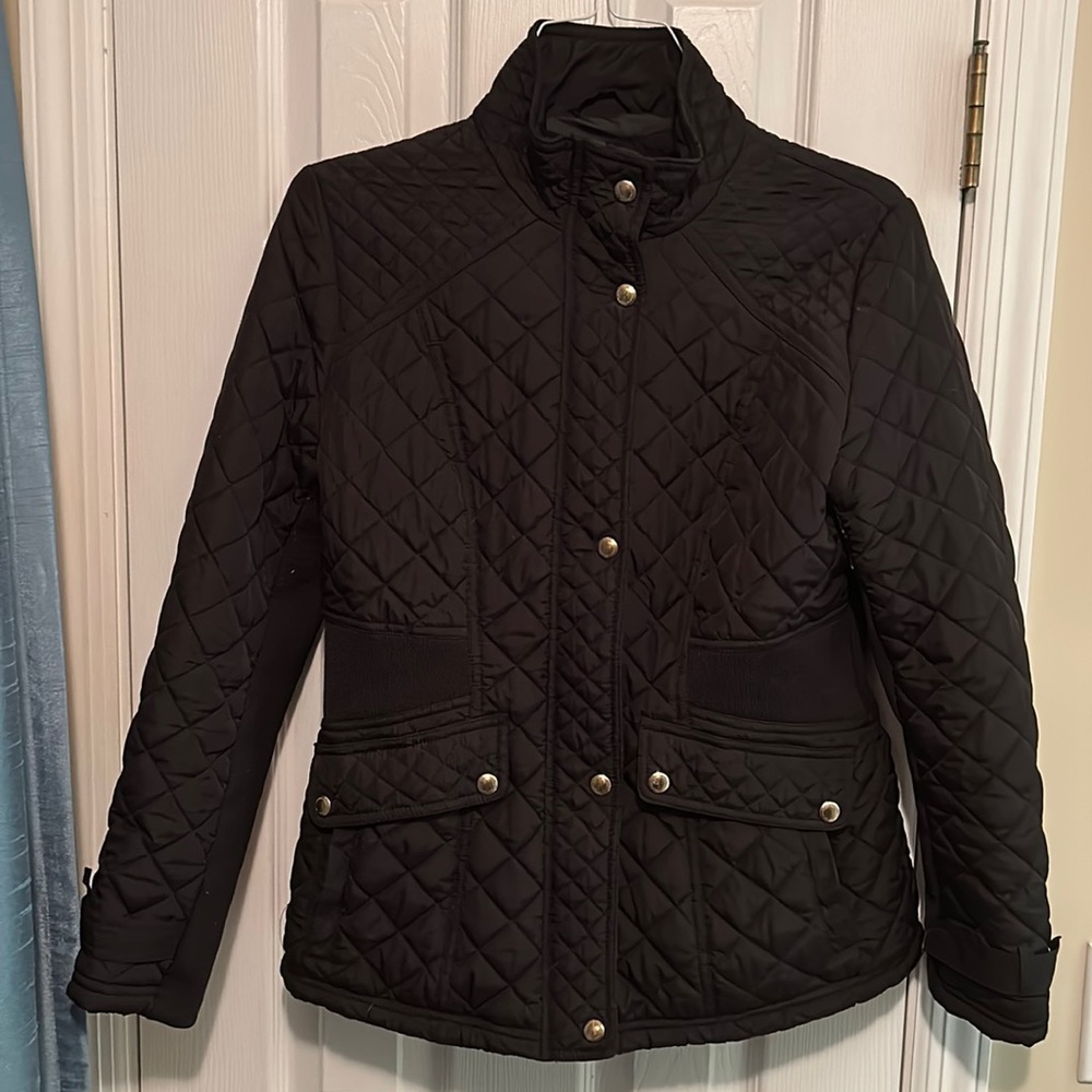 Weatherproof quilted fall jacket